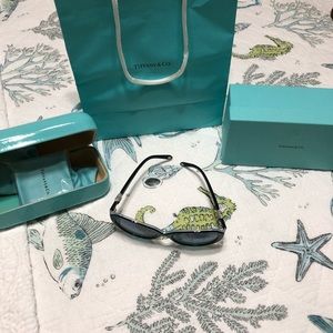 Tiffany Sunglasses with case, cover and lens cover, Box and Tiffany Bag.